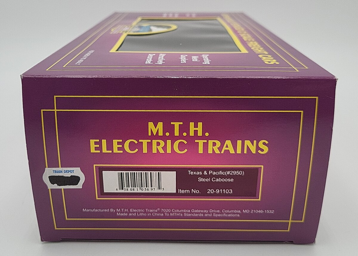 MTH 20-91103 O Gauge Texas & Pacific Steel Caboose #2950 LN/Box