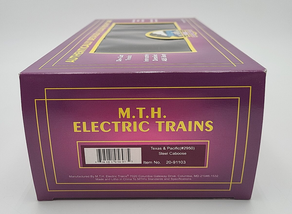 MTH 20-91103 O Gauge Texas & Pacific Steel Caboose #2950 LN/Box