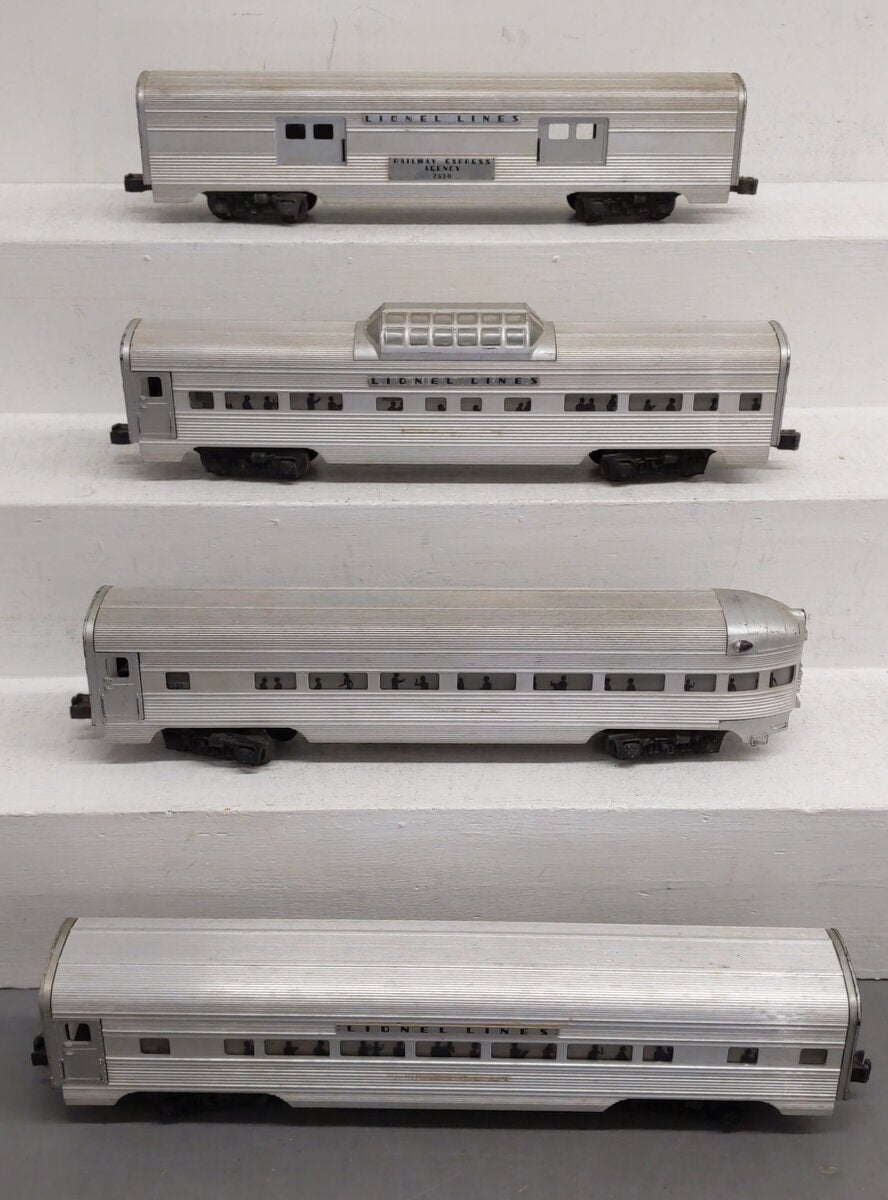 Lionel Vintage O Gauge Silver Series Lionel Line Passenger Set [4] VG