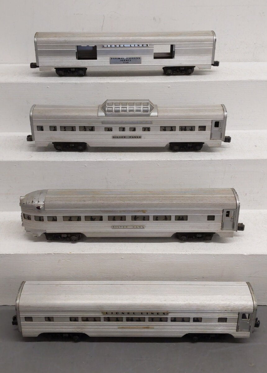 Lionel Vintage O Gauge Silver Series Lionel Line Passenger Set [4] VG