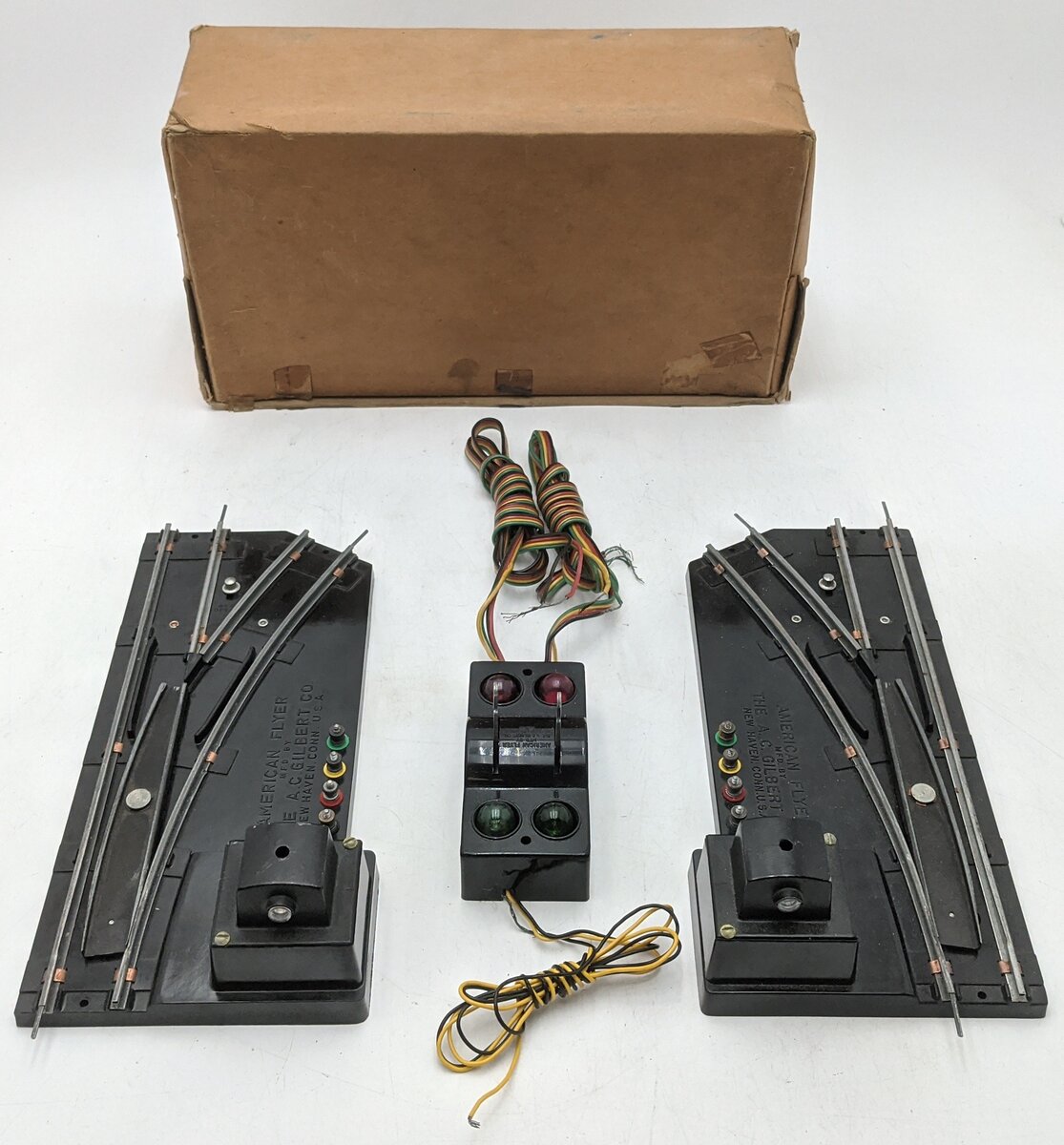 American Flyer 720A Vintage S Electric Remote Control Switches (Pair) VG/Box