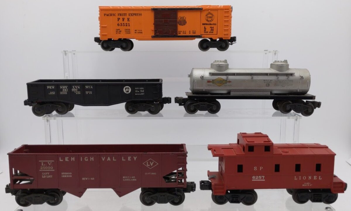 Lionel 6465, 2452, 6456, 63521 & 6257 O Gauge Vintage Freight Cars [5]
