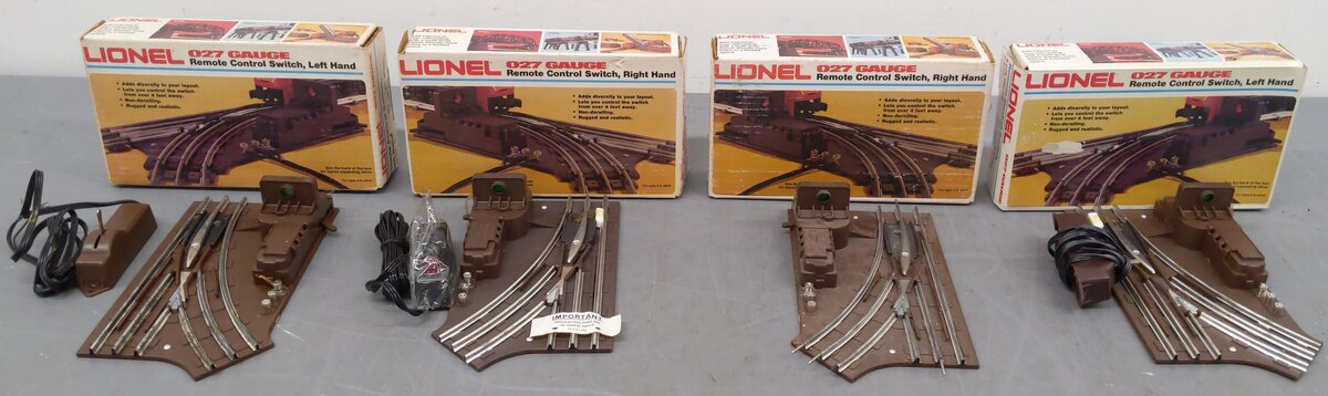 Lionel O Assorted Remote Control Switches 6-5121, 6-5122 [4] VG/Box