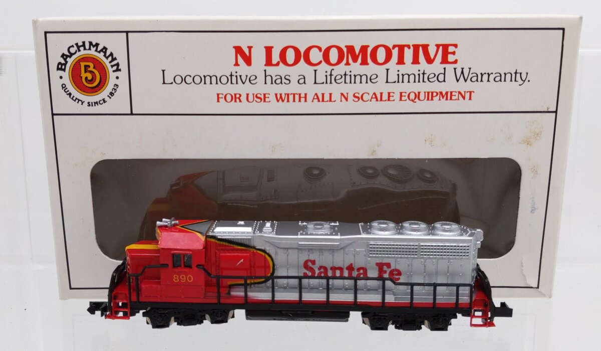 Bachmann 51-635-02 N Scale Santa Fe EMD GP40 Diesel Locomotive #890 EX/Box