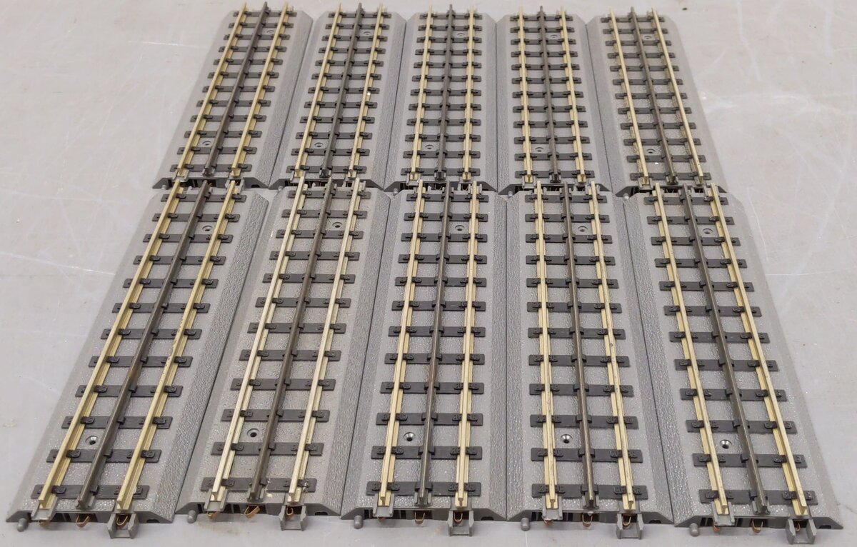 MTH 40-1001 O Gauge RealTrax 10" Straight Track Sections [10] VG