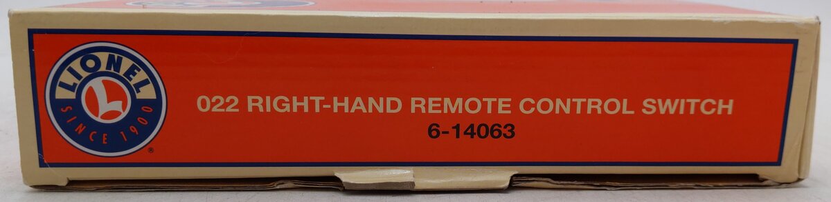 Lionel 6-14063 O 31" Remote-Control 022 Right Hand Switch Turnout VG/Box