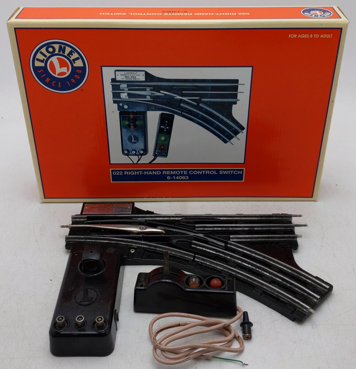 Lionel 6-14063 O 31" Remote-Control 022 Right Hand Switch Turnout VG/Box