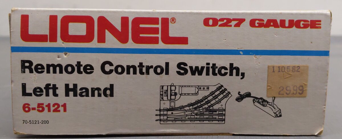 Lionel O Two Left Remote Control Switches 6-5121 [2] VG