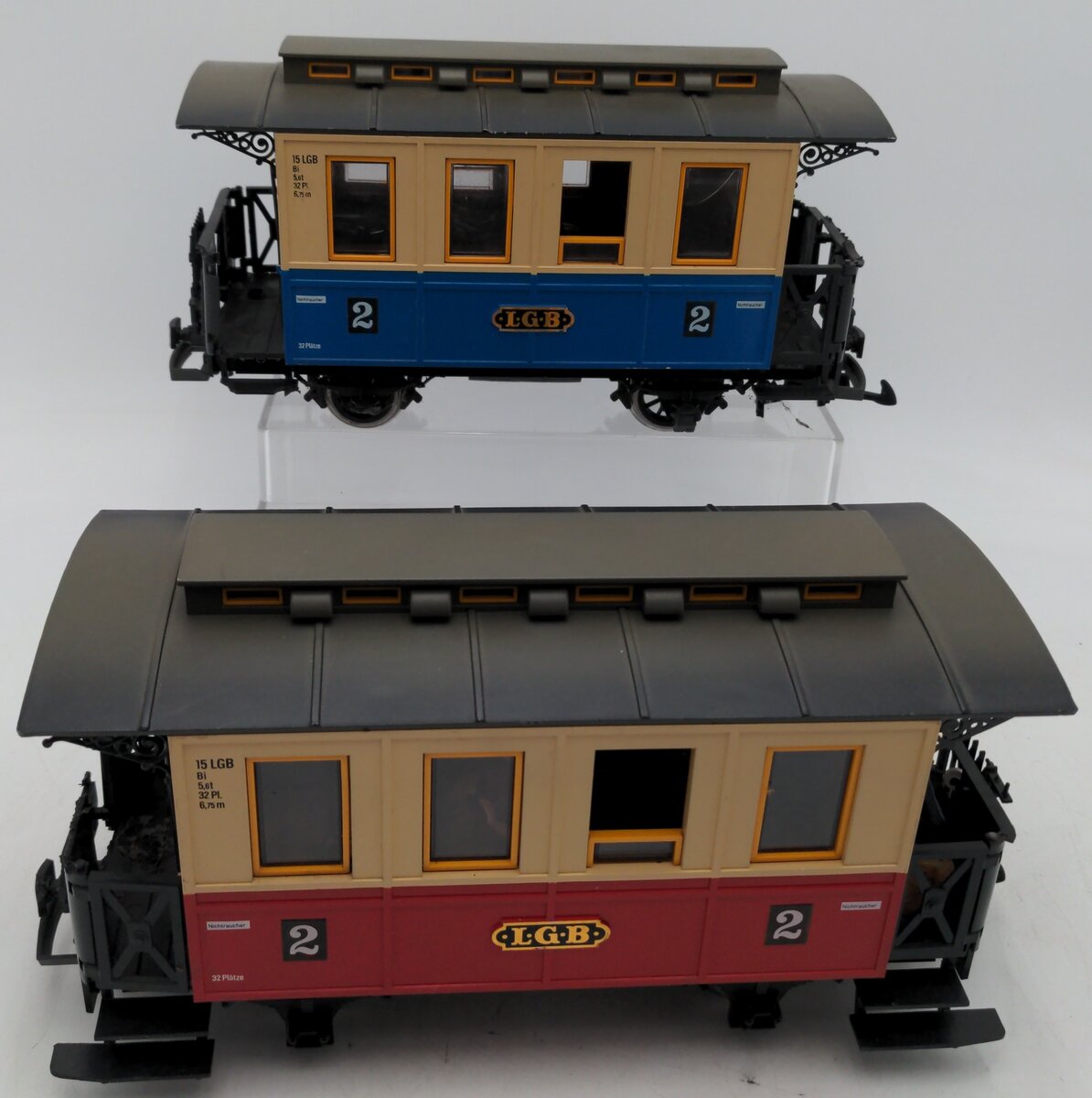 LGB 20301 G Scale Steam Passenger Train #2 Red & Blue Only