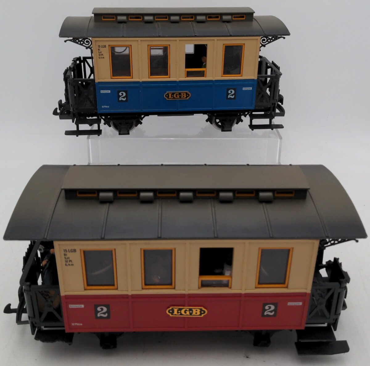 LGB 20301 G Scale Steam Passenger Train #2 Red & Blue Only