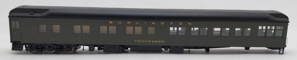 Walthers 932-10453 HO Burlington Pullman Heavyweight Solarium-Observation Car VG