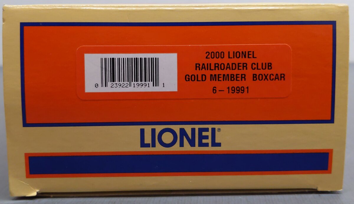 Lionel 6-19991 O Gauge LRRC Gold Member Box Car EX/Box