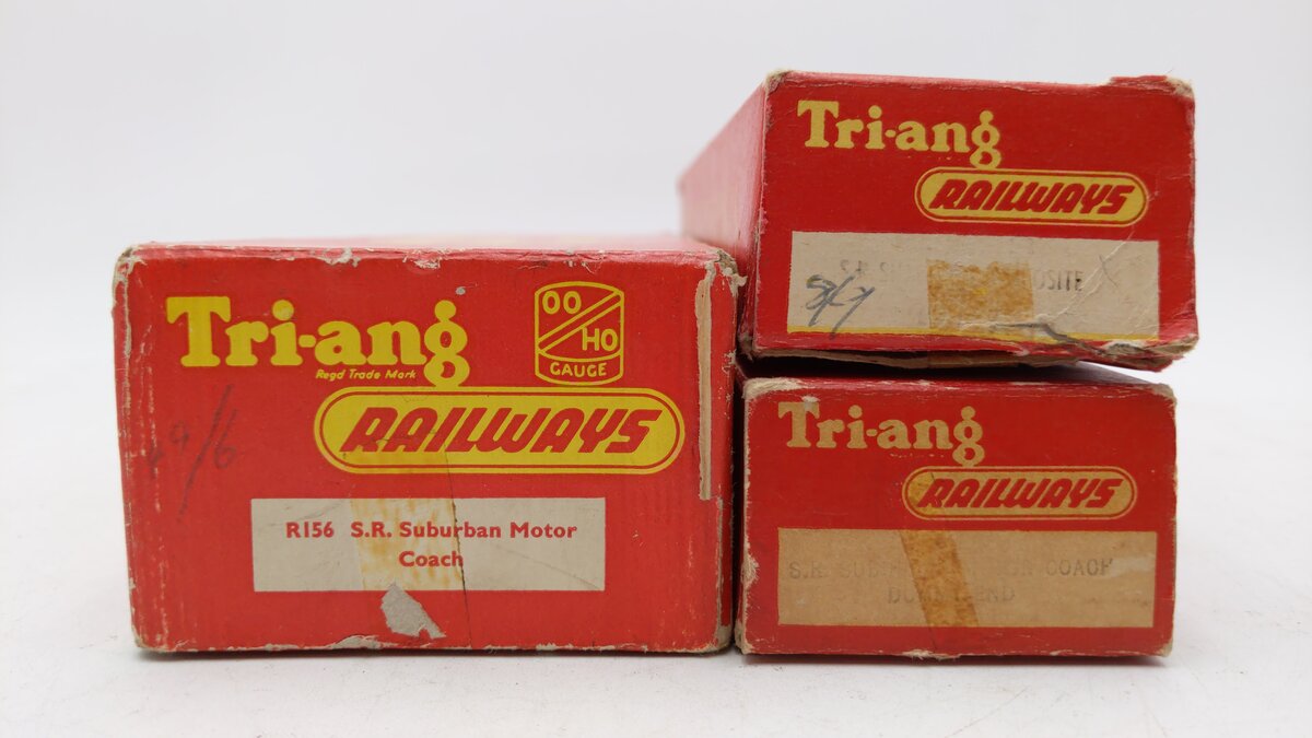 Tri-Ang Assorted OO Scale London Midland & Scottish Motor Coach & Coach cars [3] EX/Box