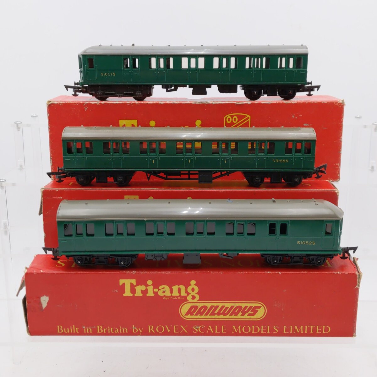 Tri-Ang Assorted OO Scale London Midland & Scottish Motor Coach & Coach cars [3] EX/Box