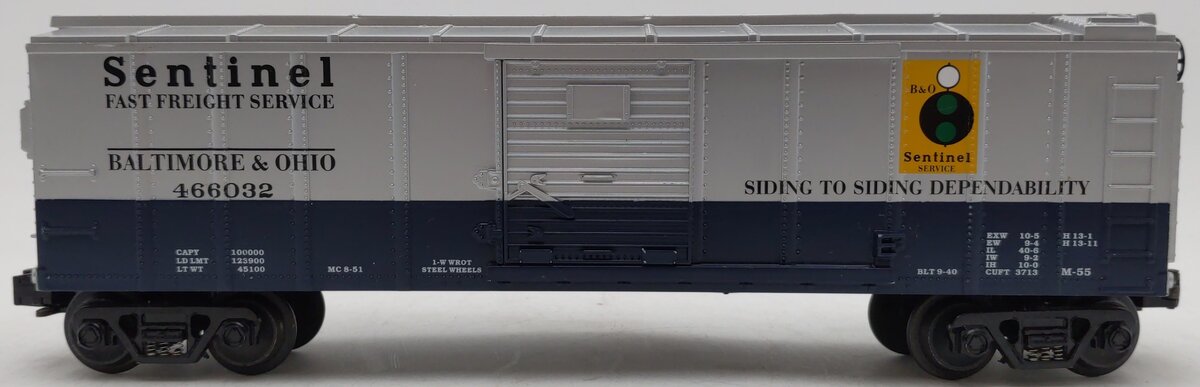 MTH O Gauge Baltimore & Ohio Sentinel Boxcar #466032 EX
