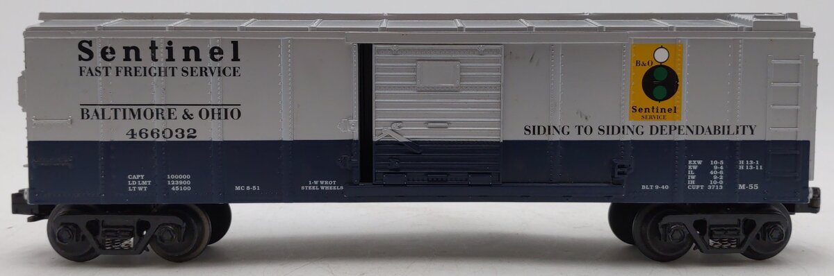 MTH O Gauge Baltimore & Ohio Sentinel Boxcar #466032 EX