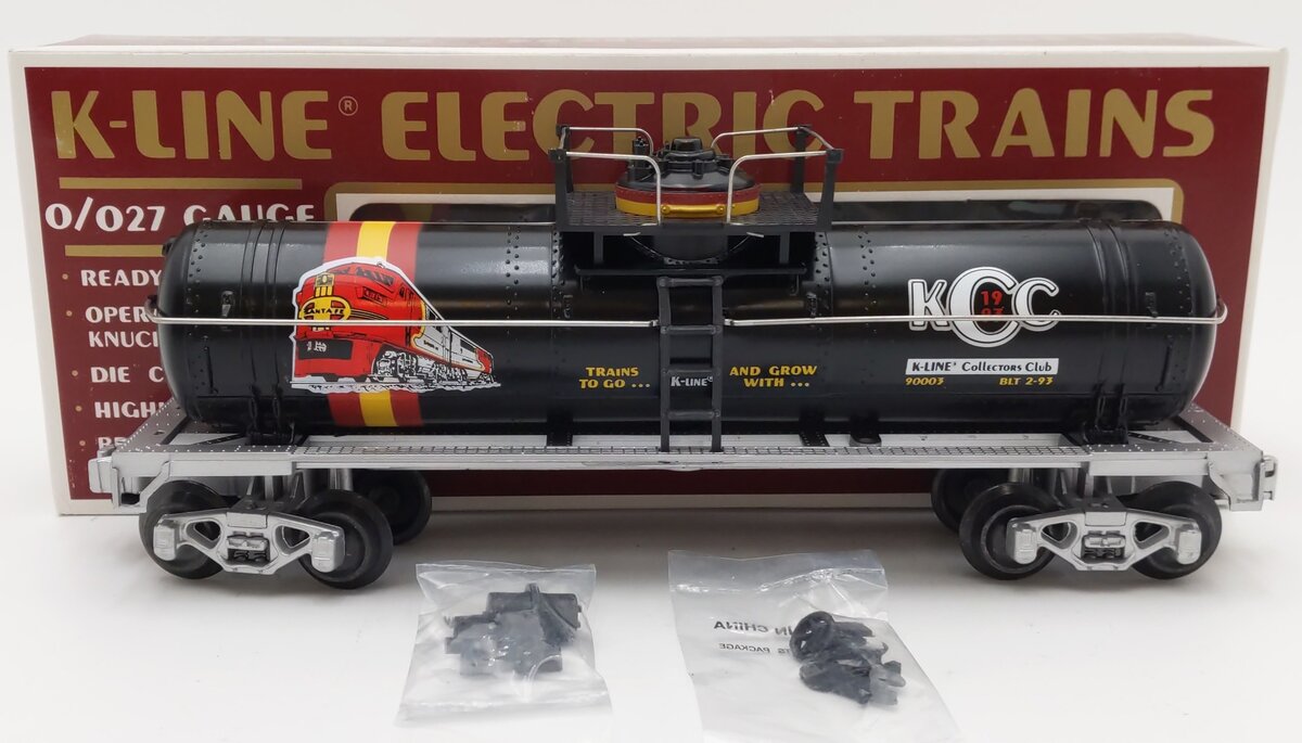 K-Line K90003 O Gauge K-Line Collectors Club Black Single Dome Tank Car EX/Box