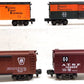 American Flyer S Assorted Freight Cars: 48300, 48200, 48205, 48328 [4] LN/Box