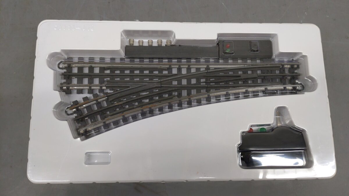 K-Line K-0775 O SuperSnap 72" Left Hand Remote Control Switch Turnout VG/Box