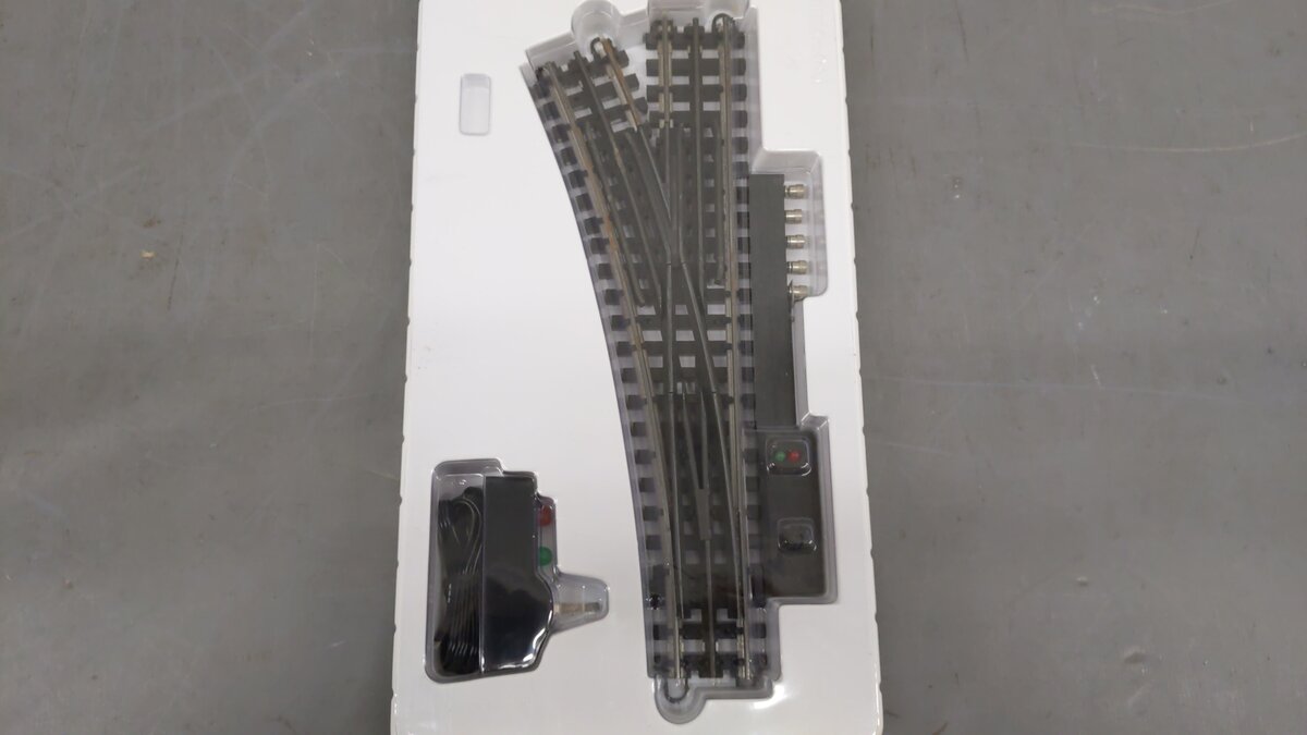 K-Line K-0775 O SuperSnap 72" Left Hand Remote Control Switch Turnout VG/Box