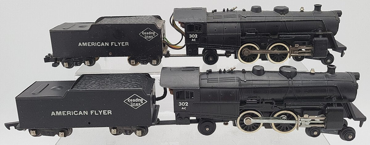 American Flyer 302AC Vintage S Reading 4-4-2 Atlantic Steam Loco & Tenders [2] VG