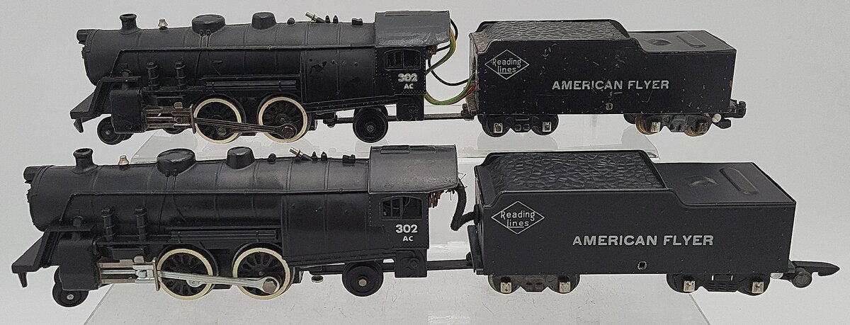 American Flyer 302AC Vintage S Reading 4-4-2 Atlantic Steam Loco & Tenders [2] VG