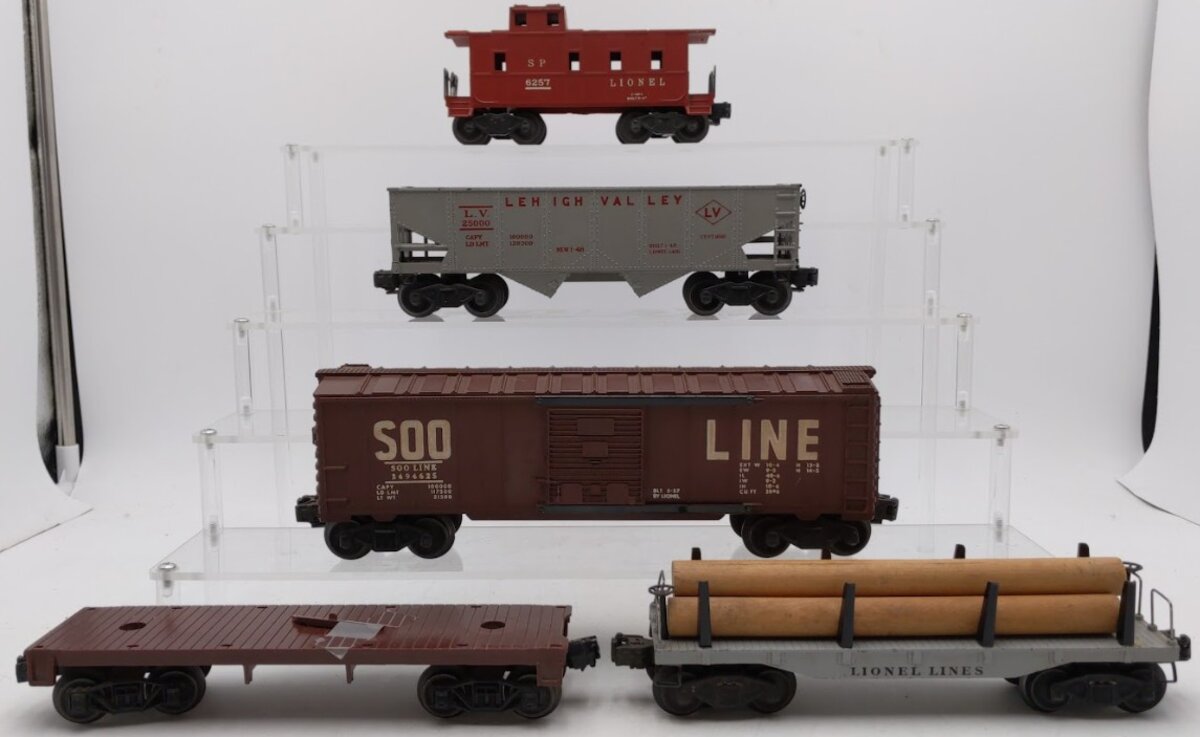 Lionel 6456, 2411, 3494-625 & 6257 Vintage O Gauge Postwar Freight Cars [5]