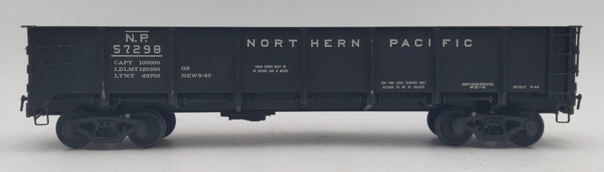 O Scale BRASS Northern Pacific Drop Bottom Gondola #57298 [2-Rail] EX