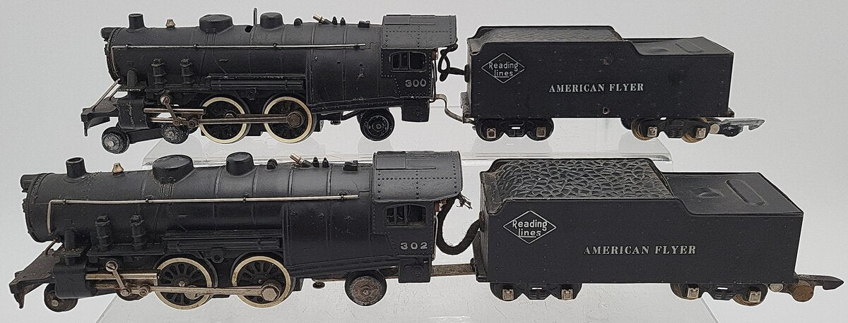 American Flyer Vintage S Reading 4-4-2 Atlantic Steam Locomotives & Tenders [2] VG