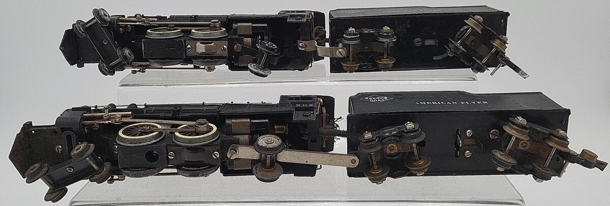 American Flyer Vintage S Reading 4-4-2 Atlantic Steam Locomotives & Tenders [2] VG