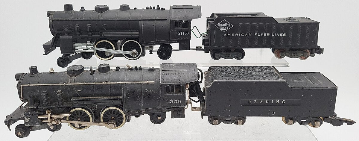 American Flyer Vintage S Reading Atlantic 4-4-2 Steam Locomotives & Tenders [2] VG
