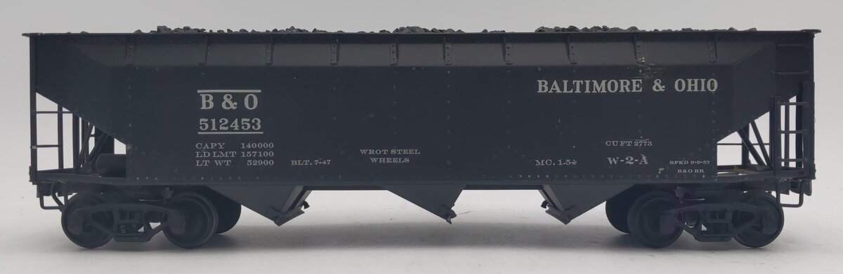 O Scale BRASS Baltimore & Ohio Hopper #512453 - Custom [2-Rail] VG