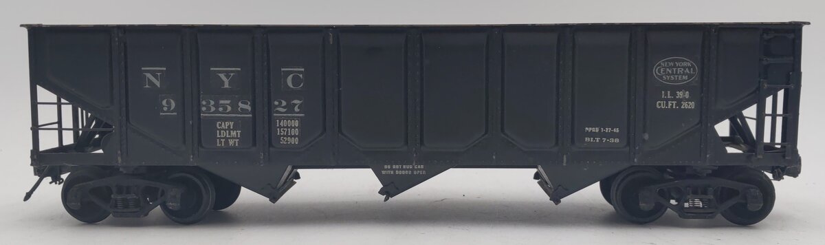 O Scale BRASS NYC Hopper #935827 - Painted [2-Rail] VG