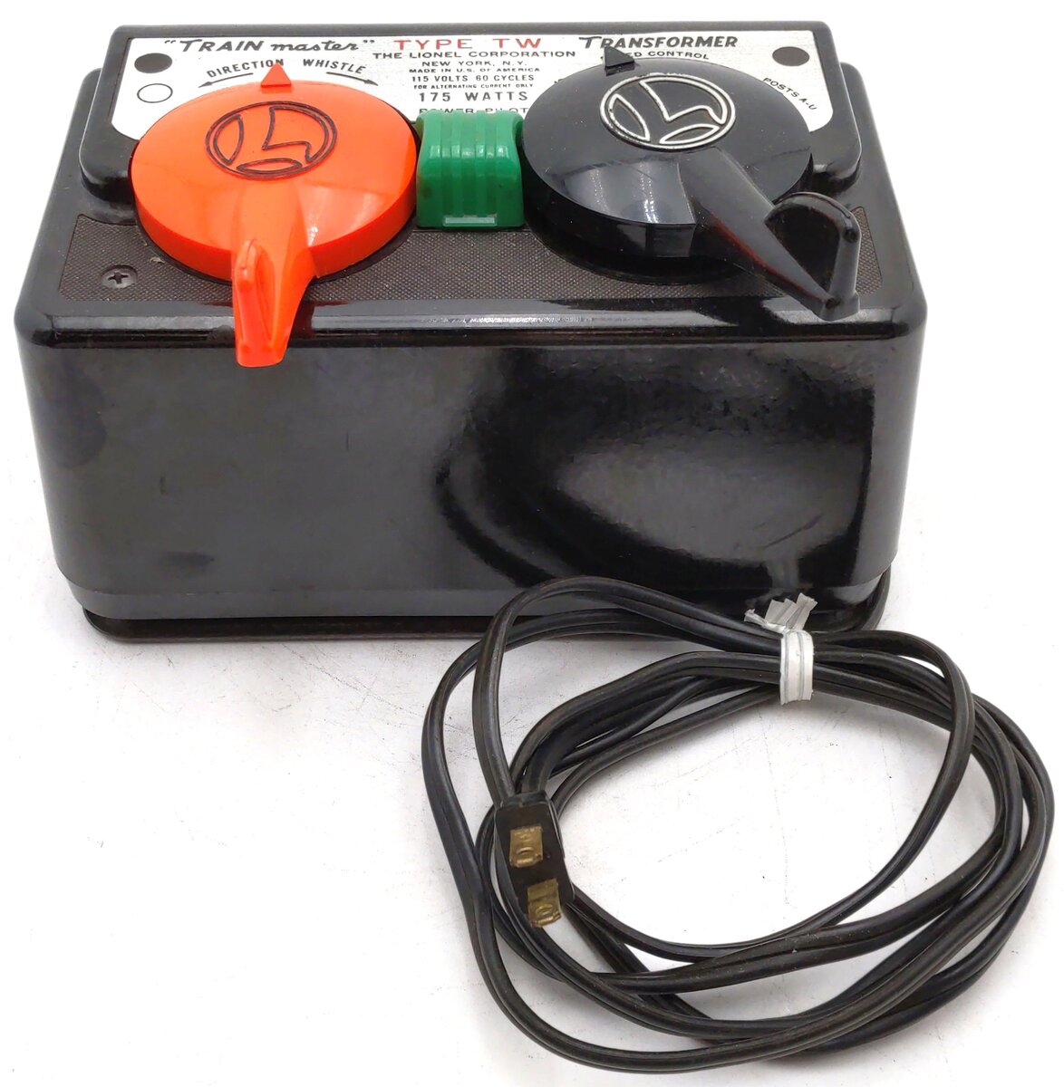 Lionel TW Vintage 175 Watt Vintage O Trainmaster Transformer VG
