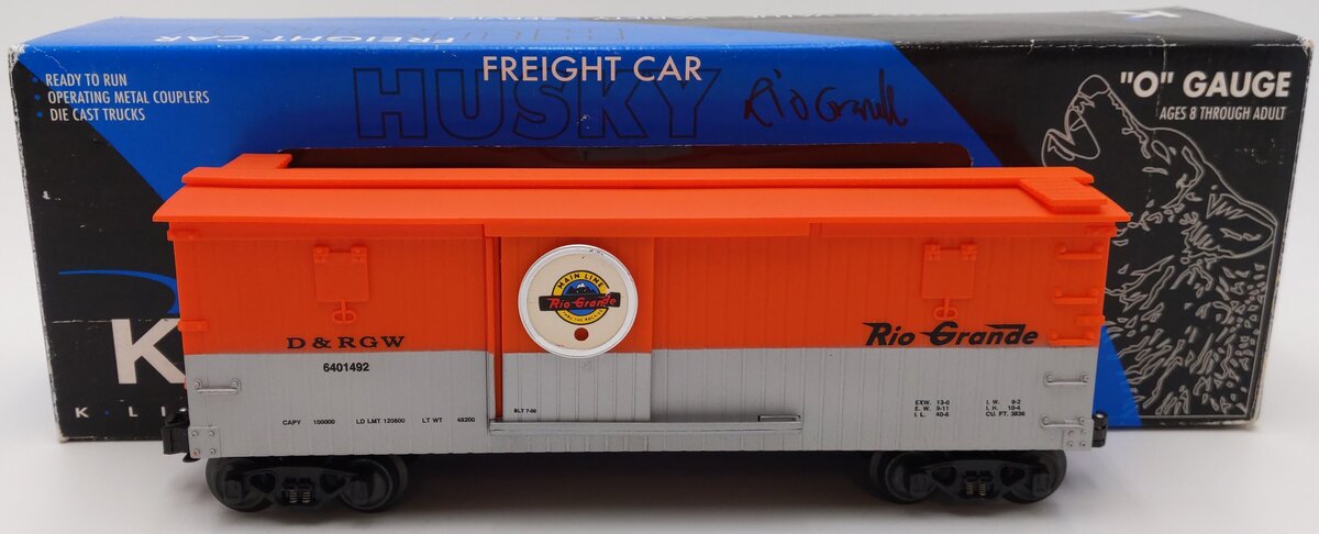 K-Line K646-1491 D&RGW Husky Boxcar EX/Box