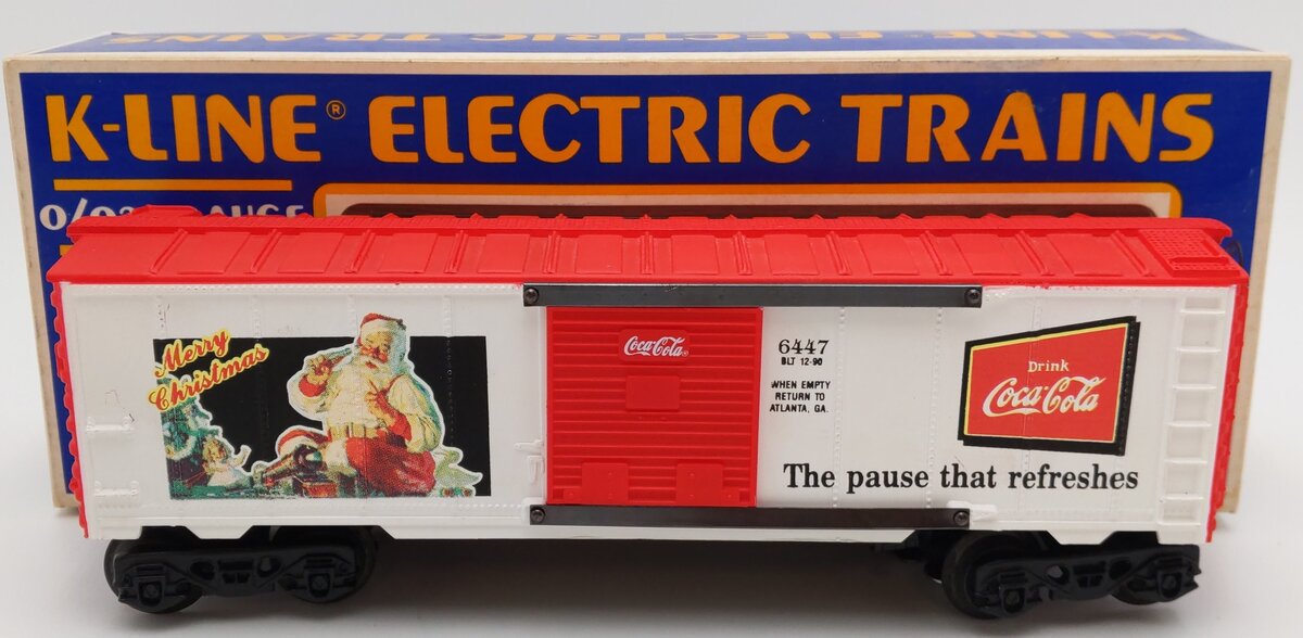 K-Line K6447 O Gauge Coca-Cola Historical Boxcar - Christmas Edition EX/Box