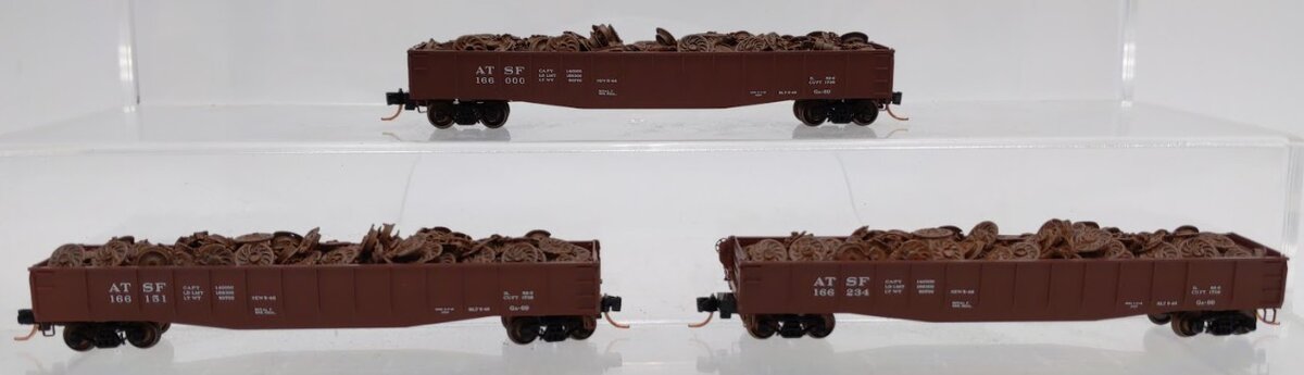 Micro-Trains PNS0073 N Scale Santa Fe (ATSF) GA-68 Gondola 3 Pack LN/Box