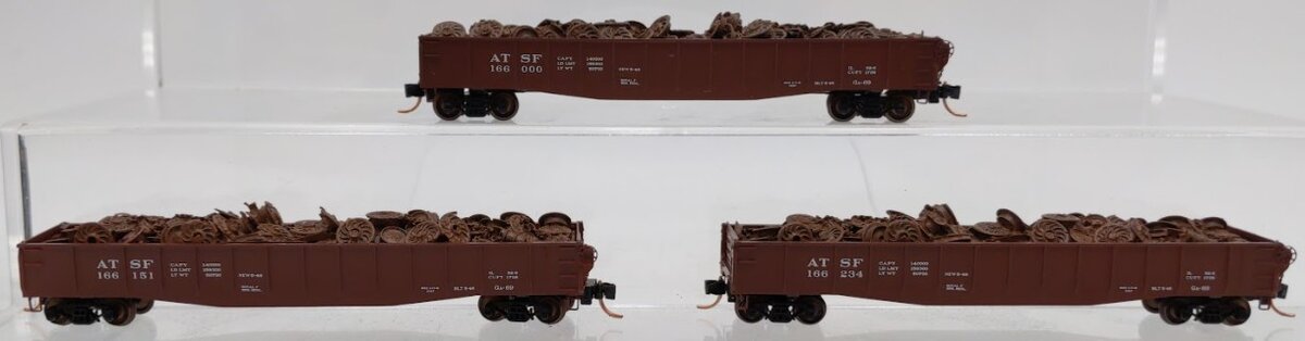 Micro-Trains PNS0073 N Scale Santa Fe (ATSF) GA-68 Gondola 3 Pack LN/Box