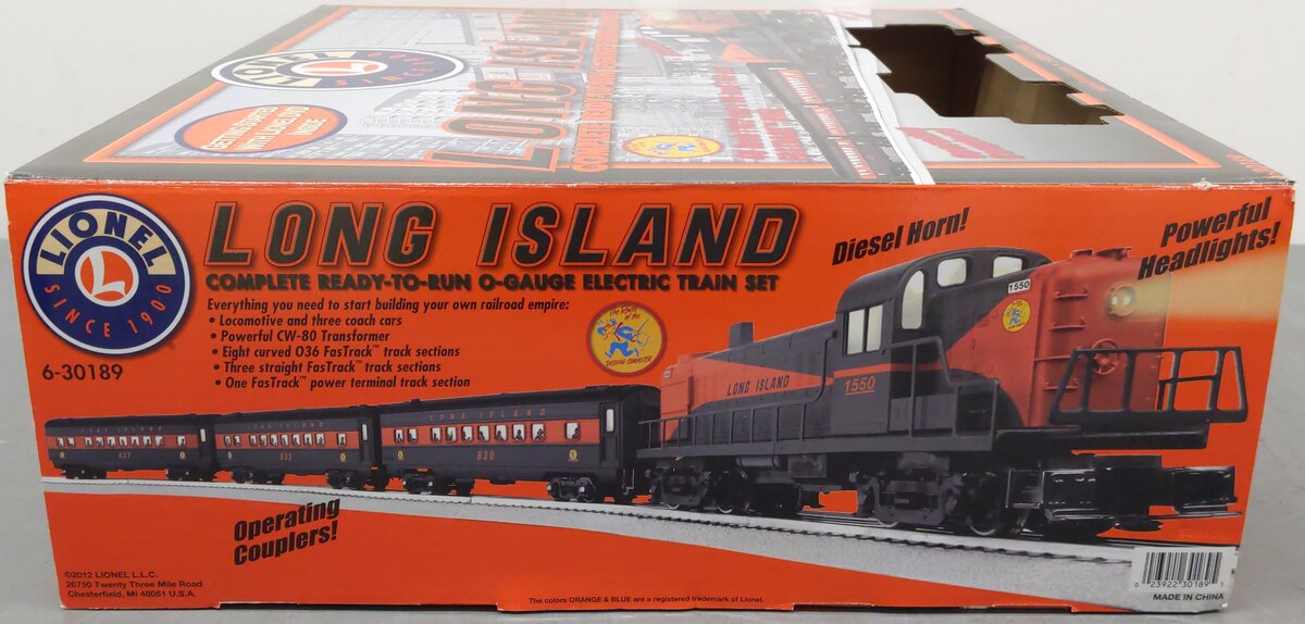 Lionel 6-30189 O Gauge Long Island Rail Road  Diesel Passenger Train Set LN/Box