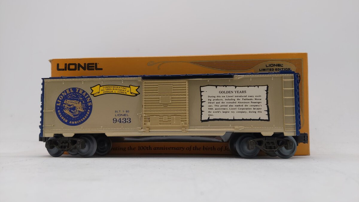 Lionel 6-9433 O Gauge Joshua Lionel Cowen Golden Years Boxcar EX/Box
