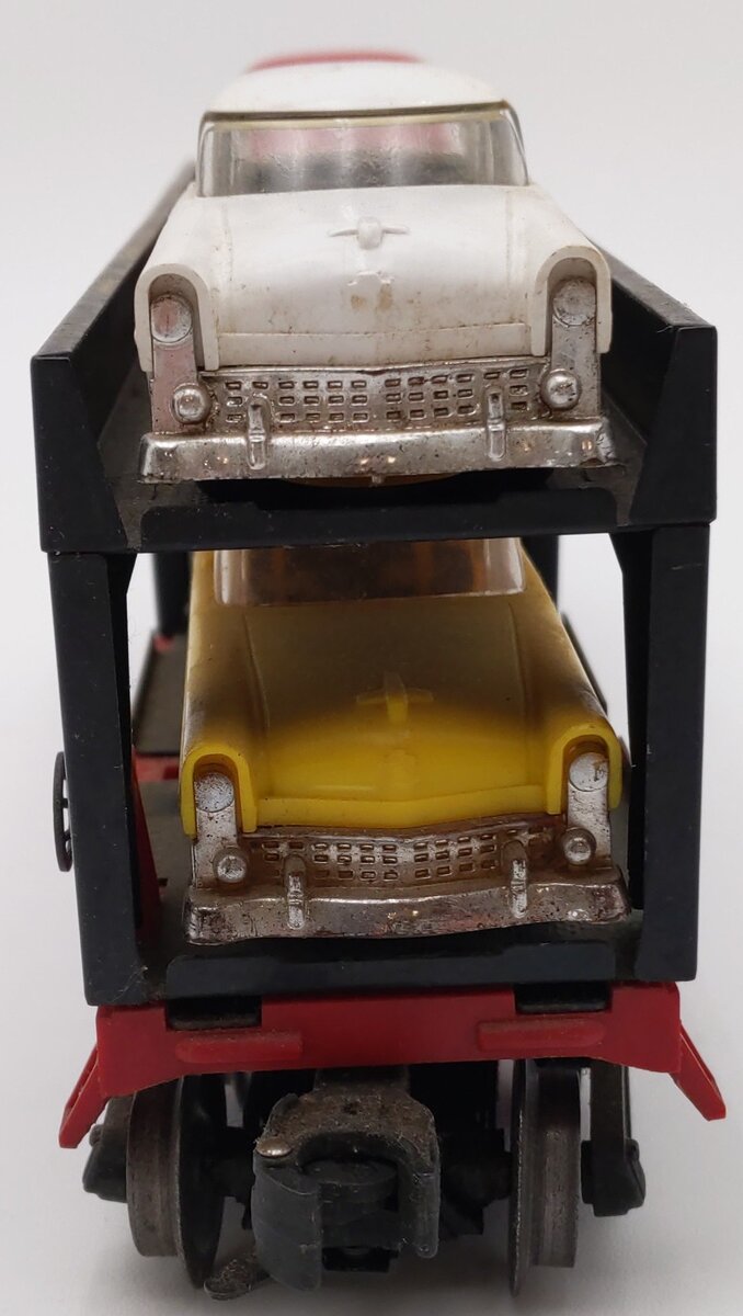 Lionel 6414 Vintage O Gauge Postwar Evans Autoloader with 4 Automobiles VG
