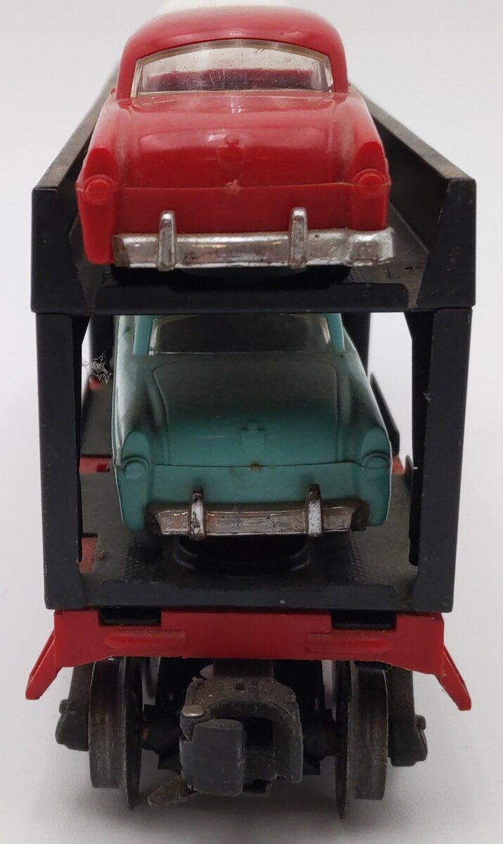 Lionel 6414 Vintage O Gauge Postwar Evans Autoloader with 4 Automobiles VG