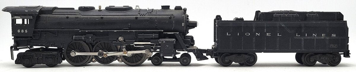 Lionel 685 Vintage O 4-6-4 Hudson Die-Cast Steam Locomotive w/ 243W Tender VG