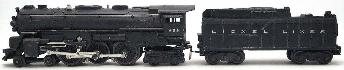 Lionel 685 Vintage O 4-6-4 Hudson Die-Cast Steam Locomotive w/ 243W Tender VG