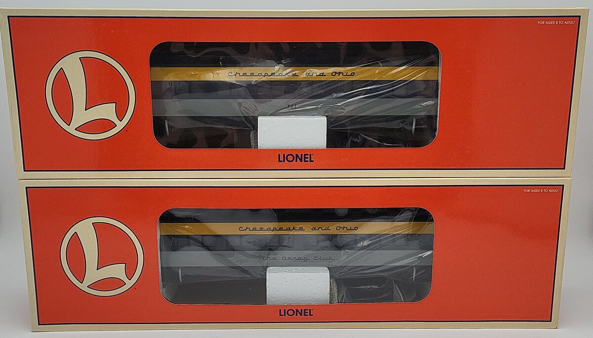 Lionel 6-29010 O Gauge Chesapeake and Ohio Heavyweight Passenger Car (Set of 2) LN/Box