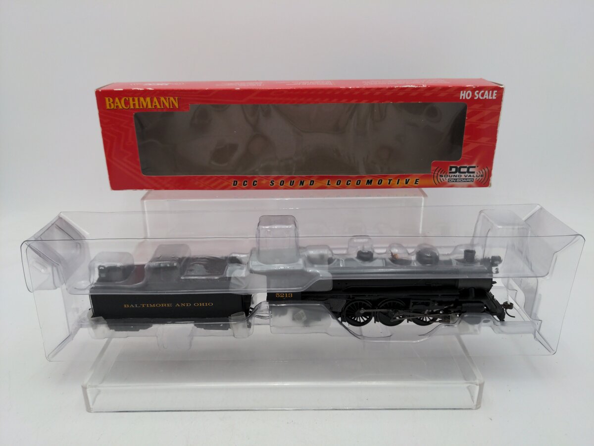 Bachmann 52801 HO Scale Baltimore & Ohio 4-6-2 Light Pacific #5213 W/DCC/Sound LN/Box
