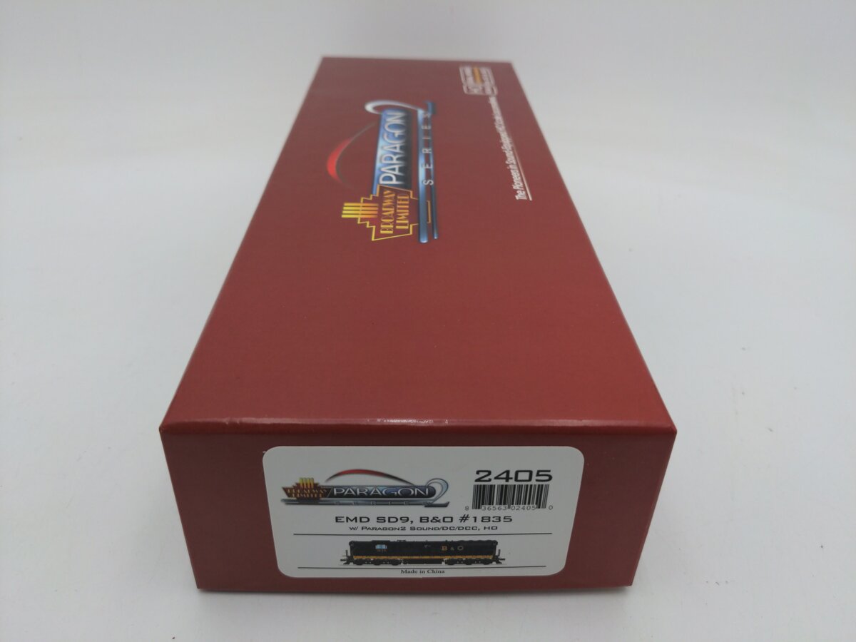 Broadway Limited 2405 HO Scale Baltimore & Ohio EMD SD9 Paragon2™ Sound DC #1835 EX/Box