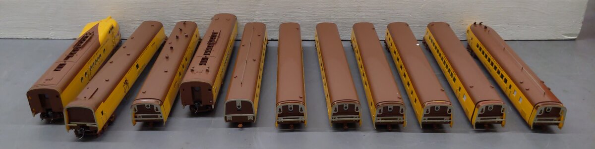 The Coach Yard TCY 1392 HO Brass UP Union Pacific M-10004 9 Cars 2 Motive Set EX/Box