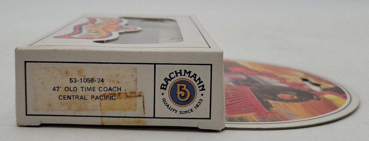 Bachmann 53-1056-24 N Scale Union Pacific 47' 1860 Old Time Passenger Coach #3 EX/Box