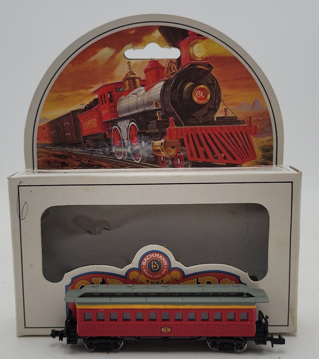 Bachmann 53-1056-24 N Scale Union Pacific 47' 1860 Old Time Passenger Coach #3 EX/Box